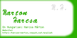marton harcsa business card